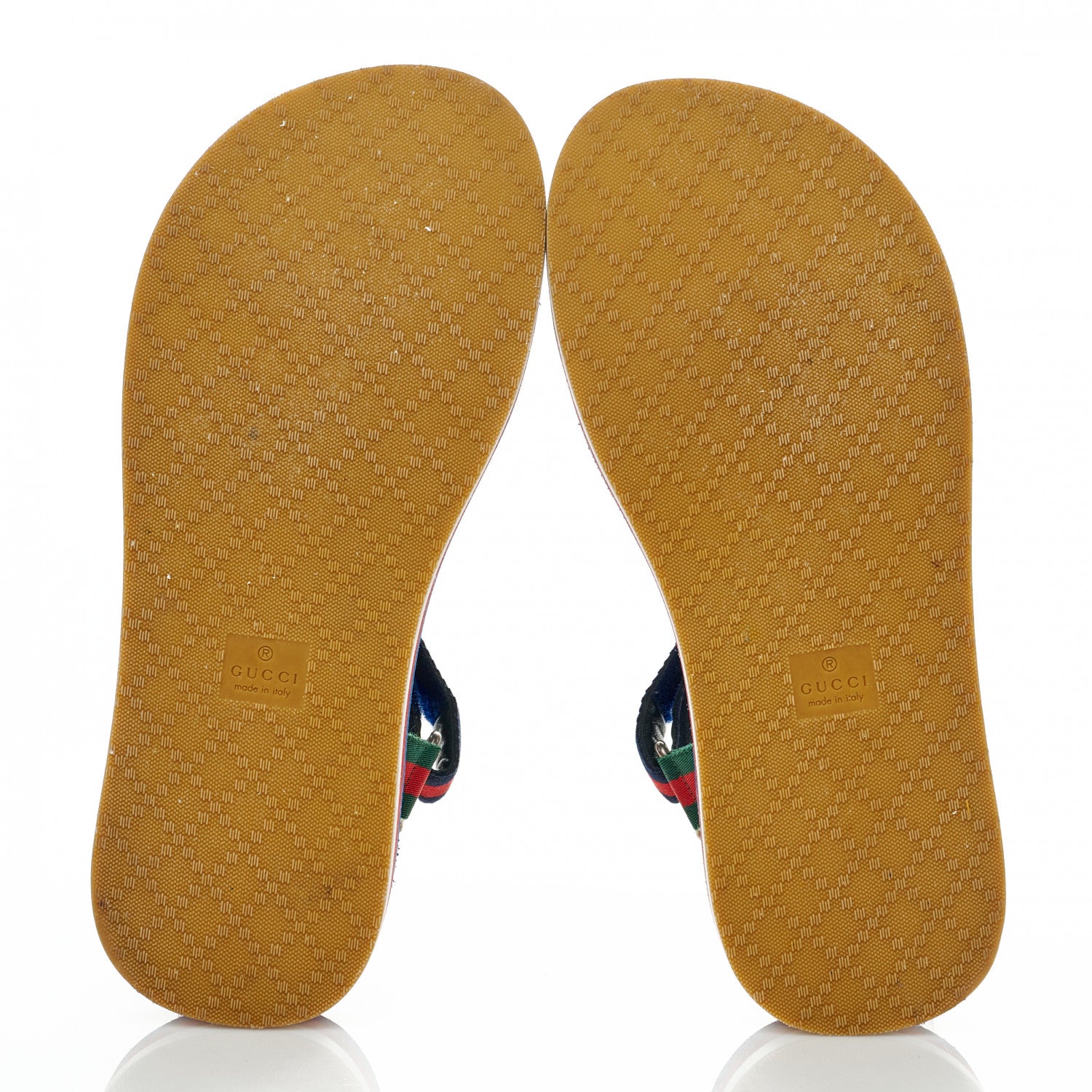 Gucci Nylon Web Logo Platform Slingback Mens Sandals 10 Navy 4 of 7
