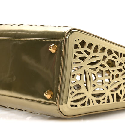 Christian Dior X DAVID WISEMAN Metallic Calfskin Laser Cut Large Lady Dior Gold 11 of 11