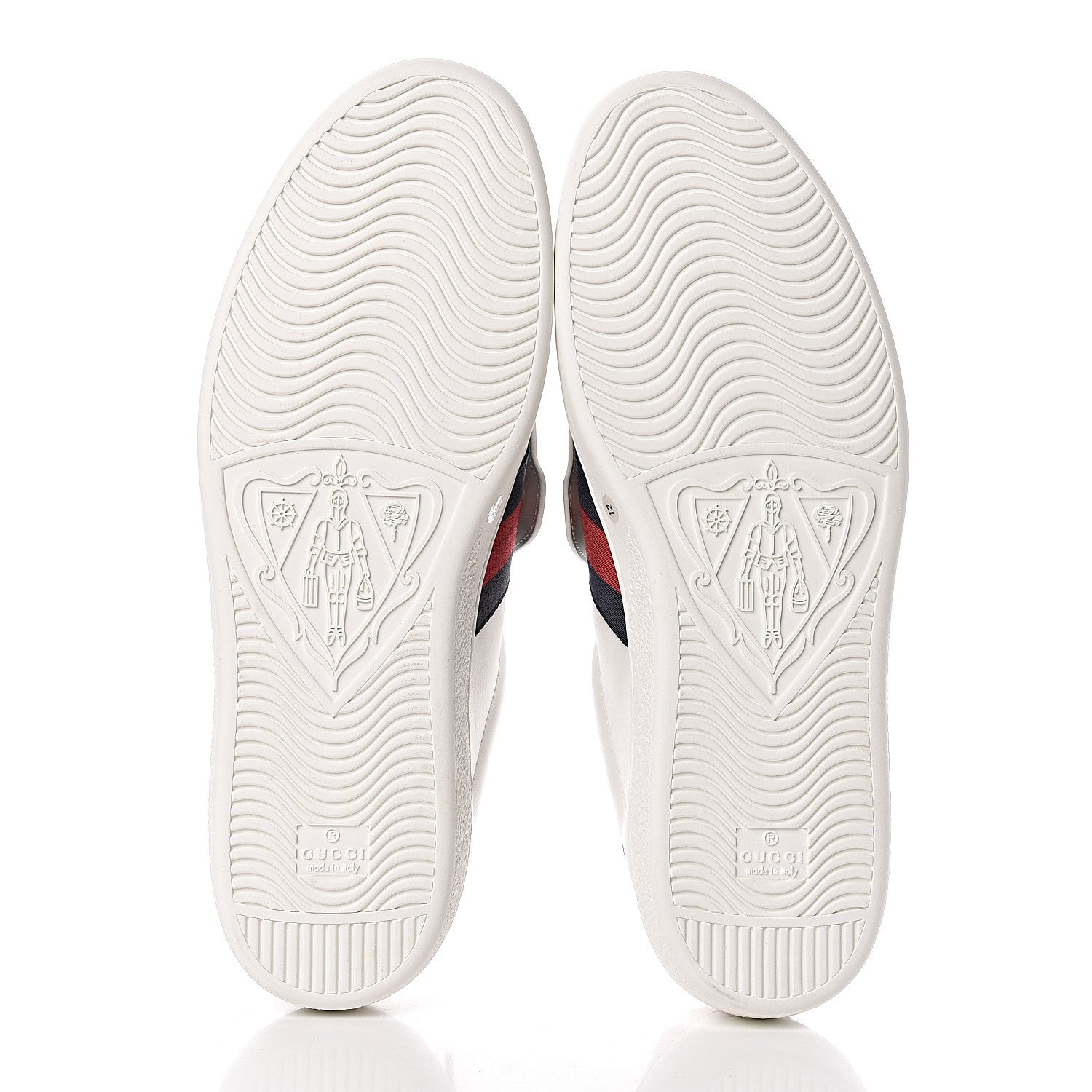 Gucci Calfskin Ayers Web Tiger Embroidered Mens Ace Sneakers 12 White 5 of 8