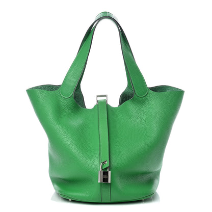 Hermes Taurillon Clemence Picotin Lock 26 GM Bamboo 1 of 11