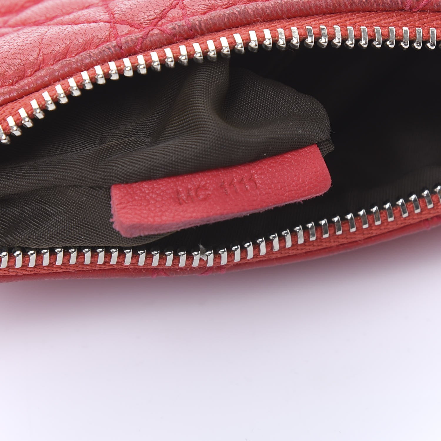 Christian Dior Lambskin Cannage Pouch Red 10 of 12