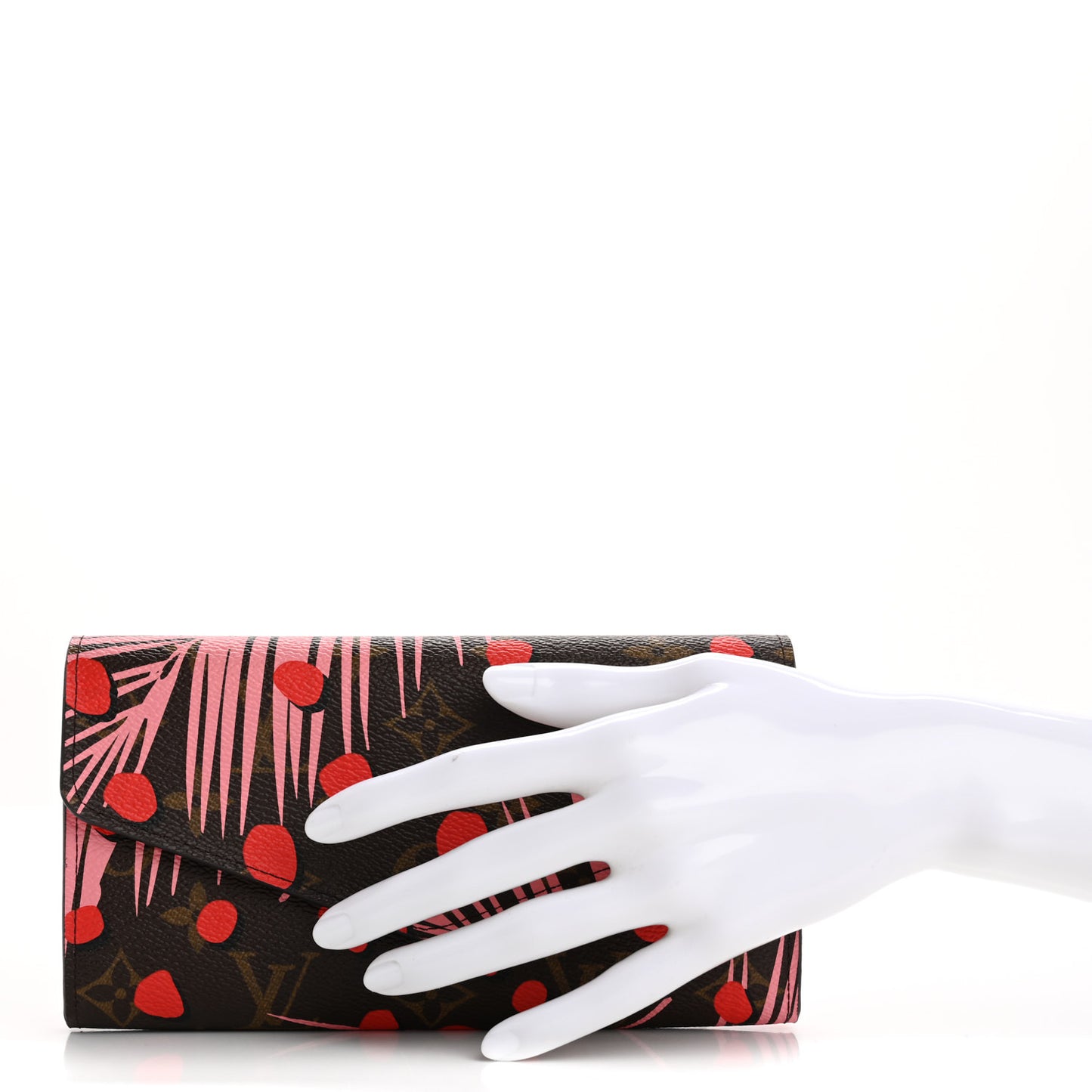 Monogram Jungle Dots Sarah Wallet Sugar Pink Poppy