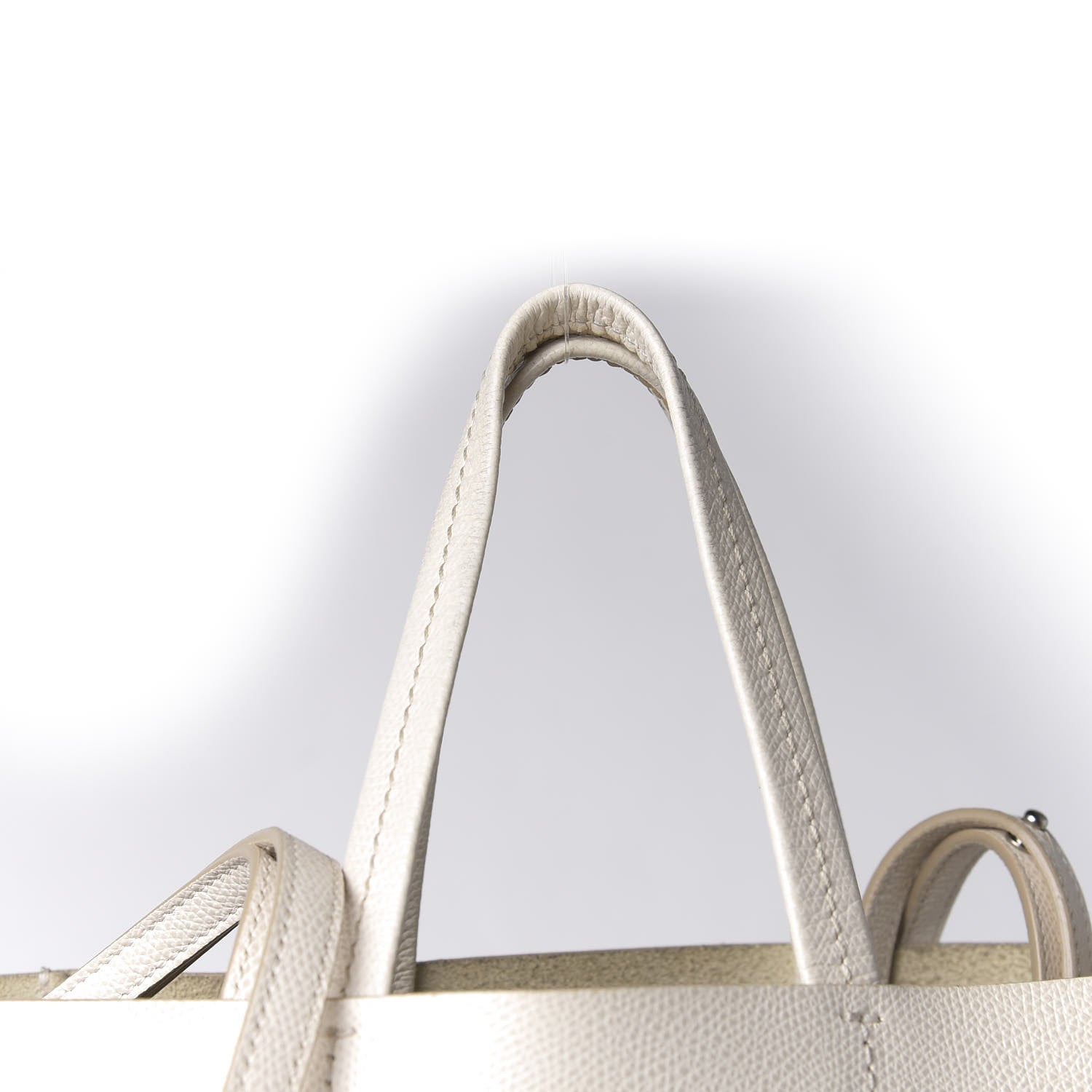 Celine Grained Calfskin Small Vertical Bi-Cabas Cream Black 11 of 12