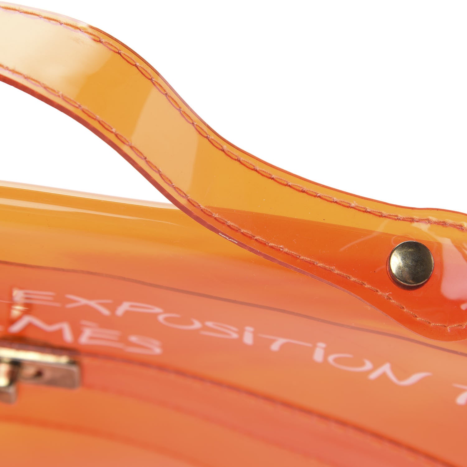 Hermes Vinyl Souvenir De L'Exposition Kelly Orange 11 of 12