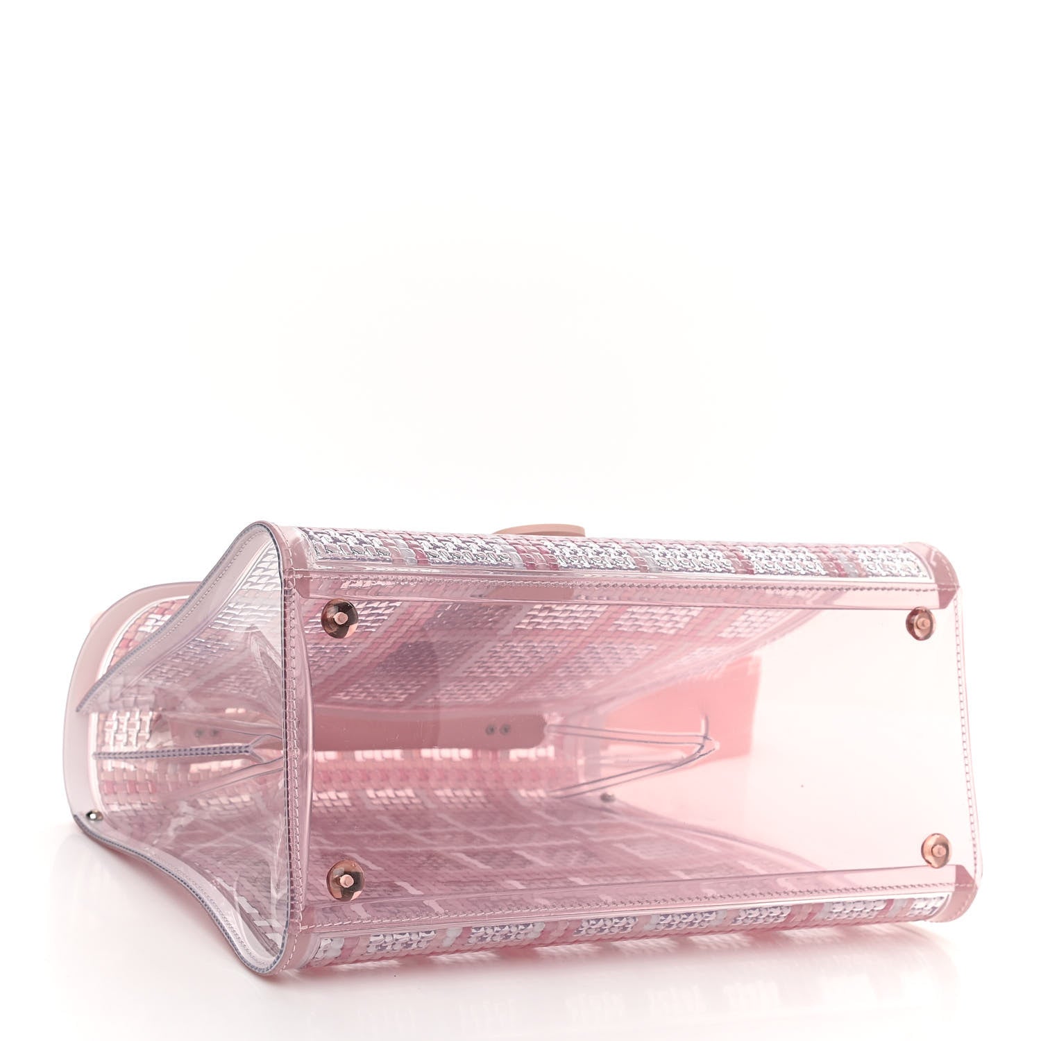 Delvaux Vinyl Gingham The Dreamer MM Brillant Satchel Pink 4 of 10