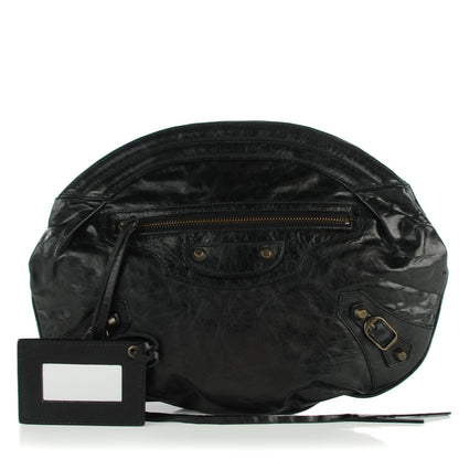 Balenciaga Chevre Oval Clutch Black 1 of 7