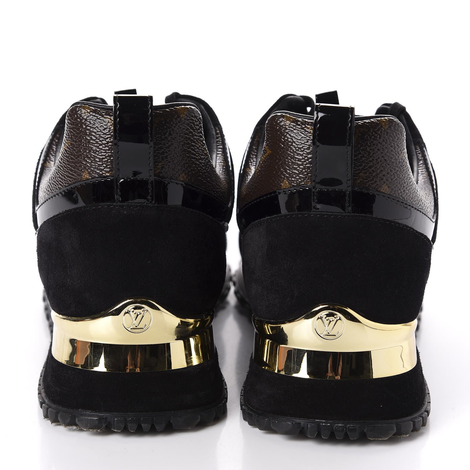 Louis Vuitton Suede Monogram Run Away Sneakers 39 Black 6 of 10