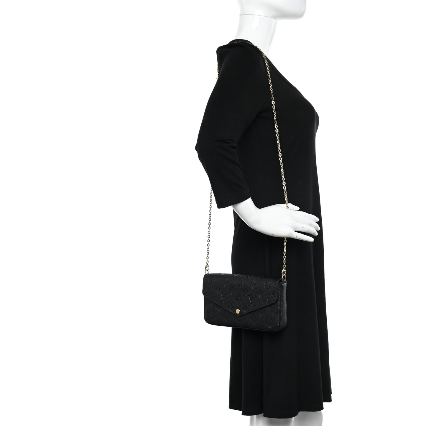 Empreinte Pochette Felicie Chain Wallet Black