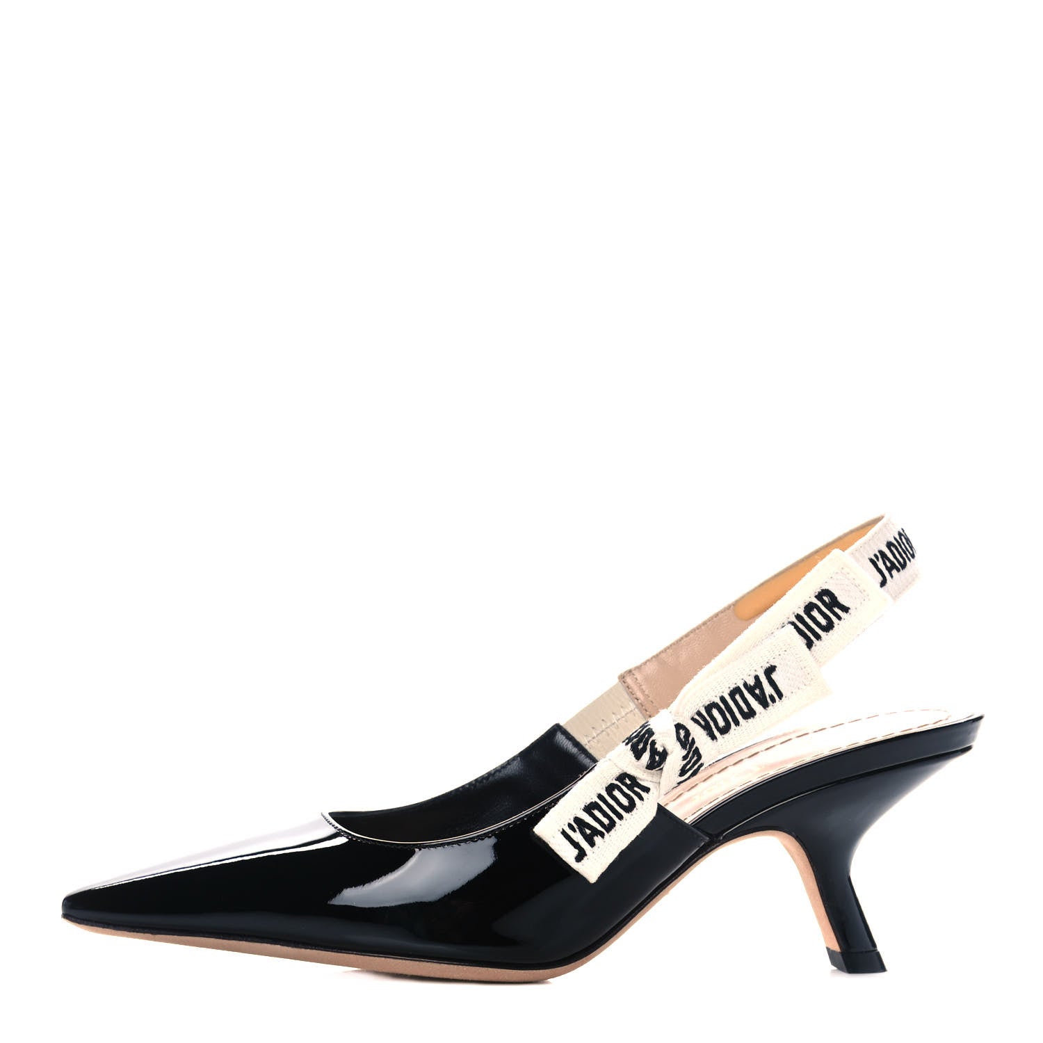 Christian Dior Patent Ribbon J'Adior Slingback 65mm Pumps 35.5 Black 1 of 10