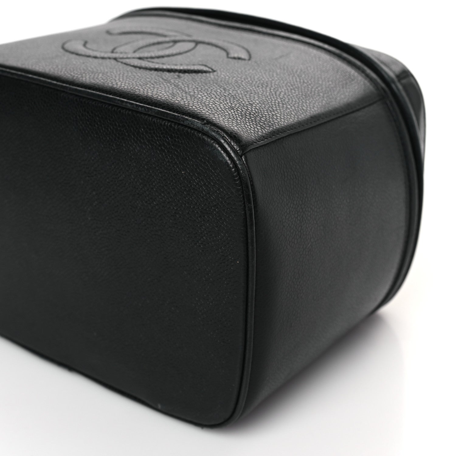 Chanel Caviar CC Vanity Train Case Black 9 of 10