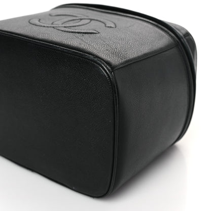 Chanel Caviar CC Vanity Train Case Black 9 of 10