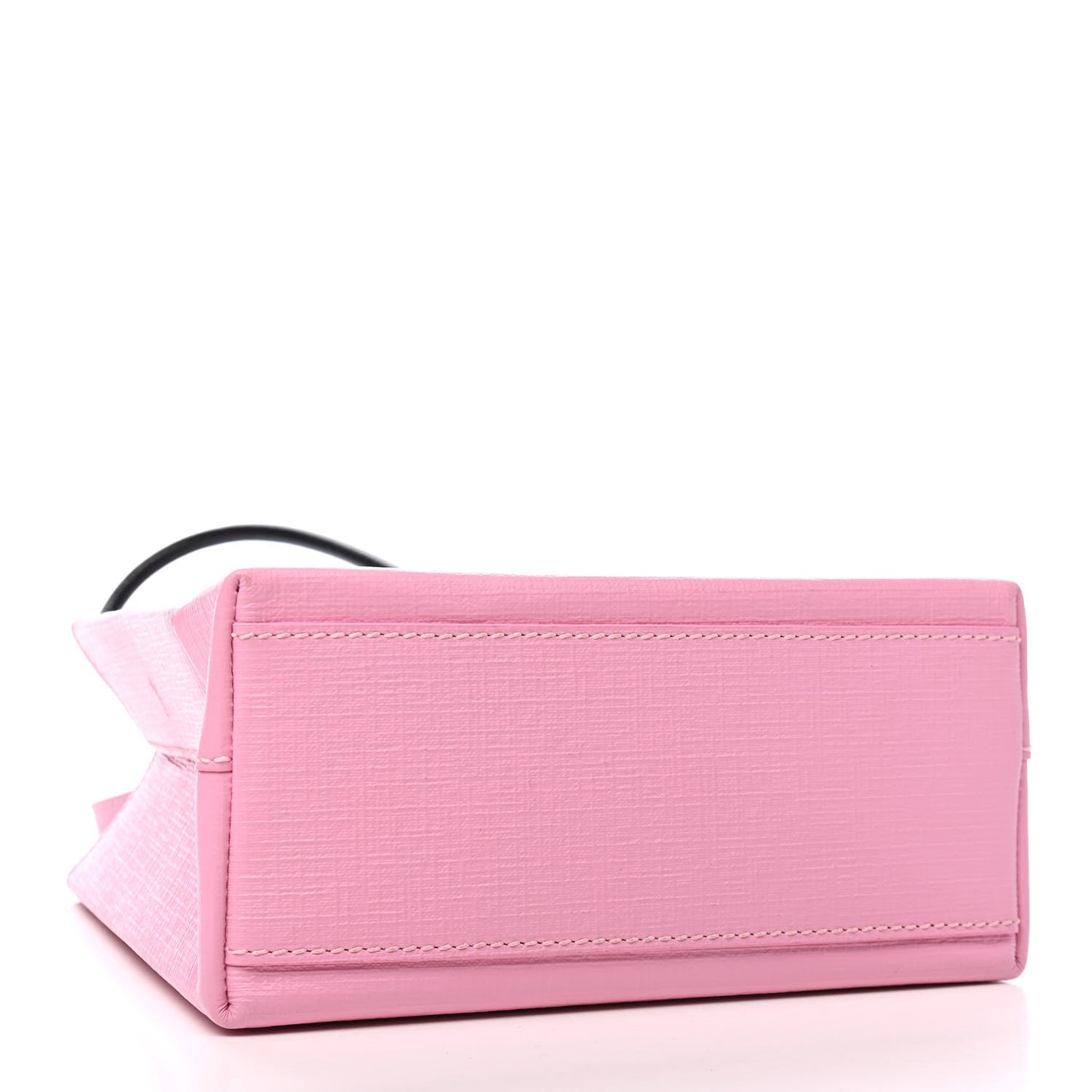 Squared Calfskin Logo North South Shopper Tote XXS Pink