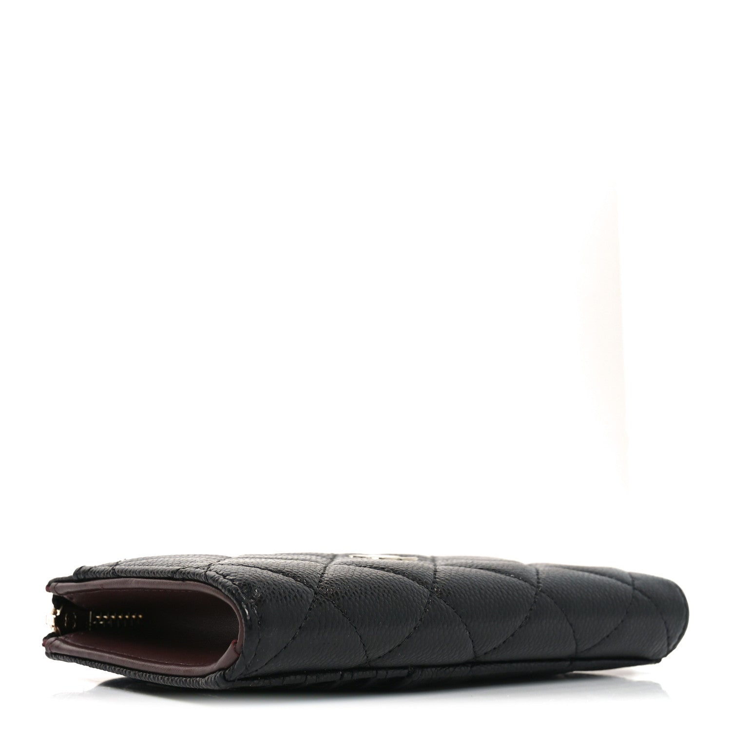 Chanel Caviar Quilted CC Zip Around Card Holder Black 4 of 8