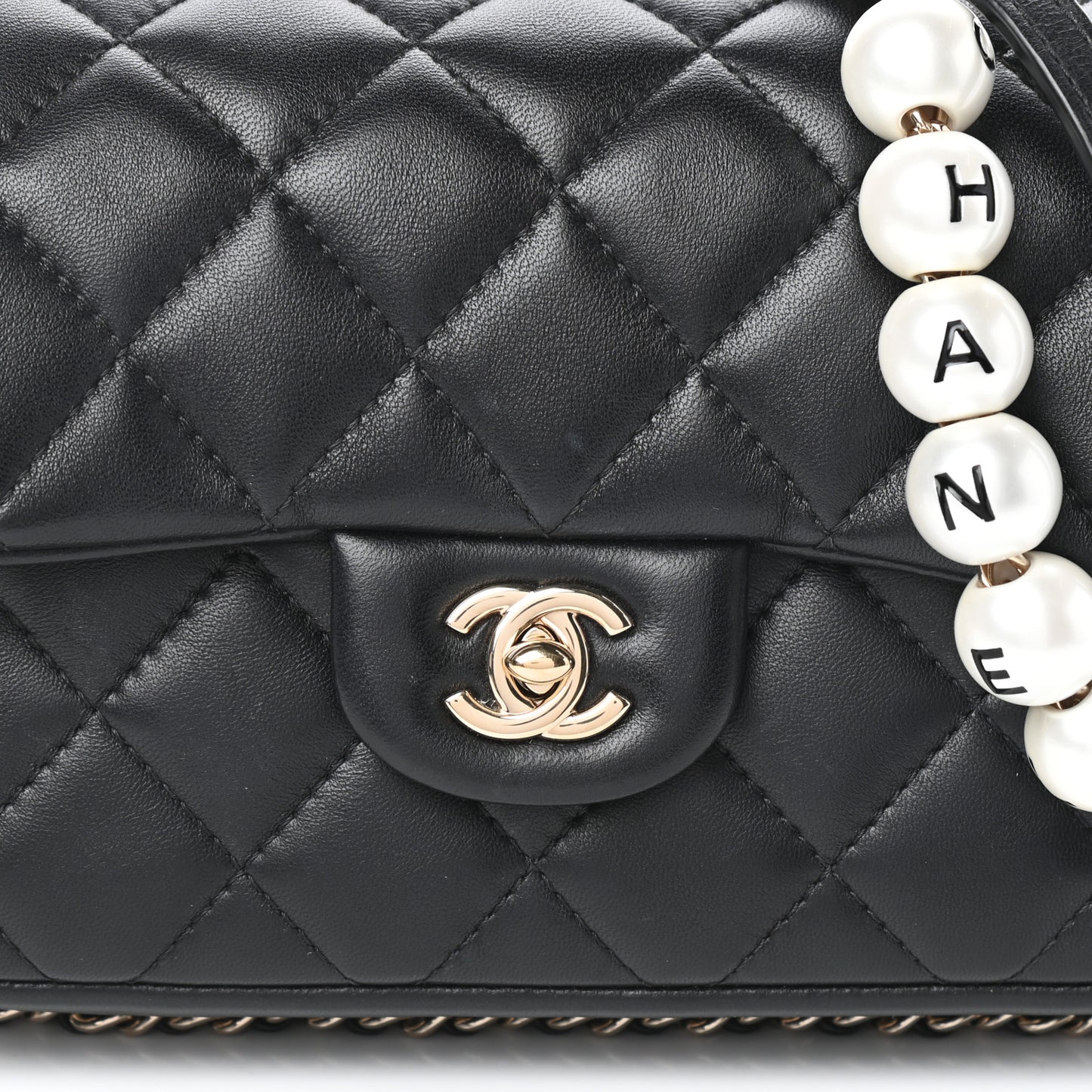 Lambskin Quilted Small My Precious Flap Black