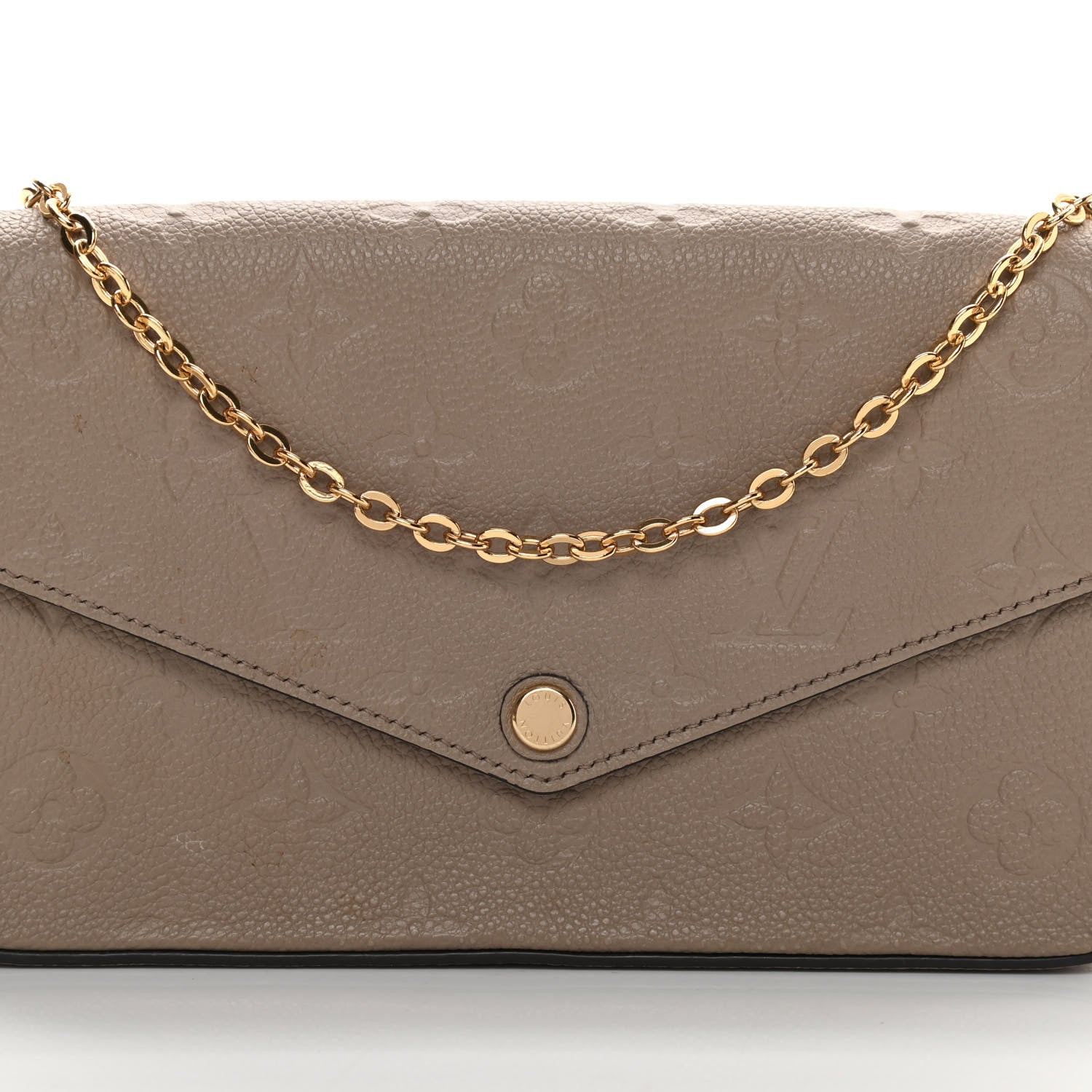 Louis Vuitton Empreinte Pochette Felicie Chain Wallet Tourterelle 9 of 14