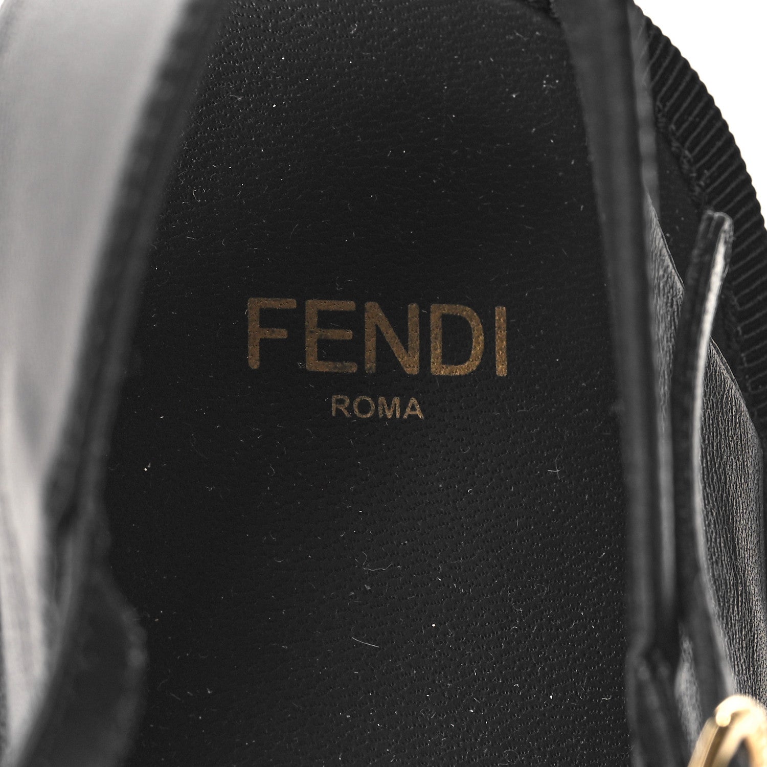 Fendi Nappa FF Embossed Espadrille Platform Sandals 40 Black 8 of 9
