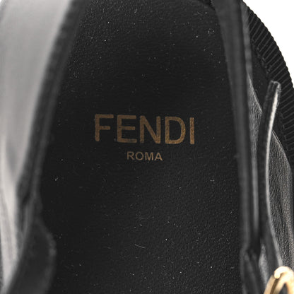 Fendi Nappa FF Embossed Espadrille Platform Sandals 40 Black 8 of 9