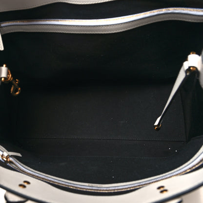 Versace Grained Calfskin La Medusa Chain Tote White 5 of 11