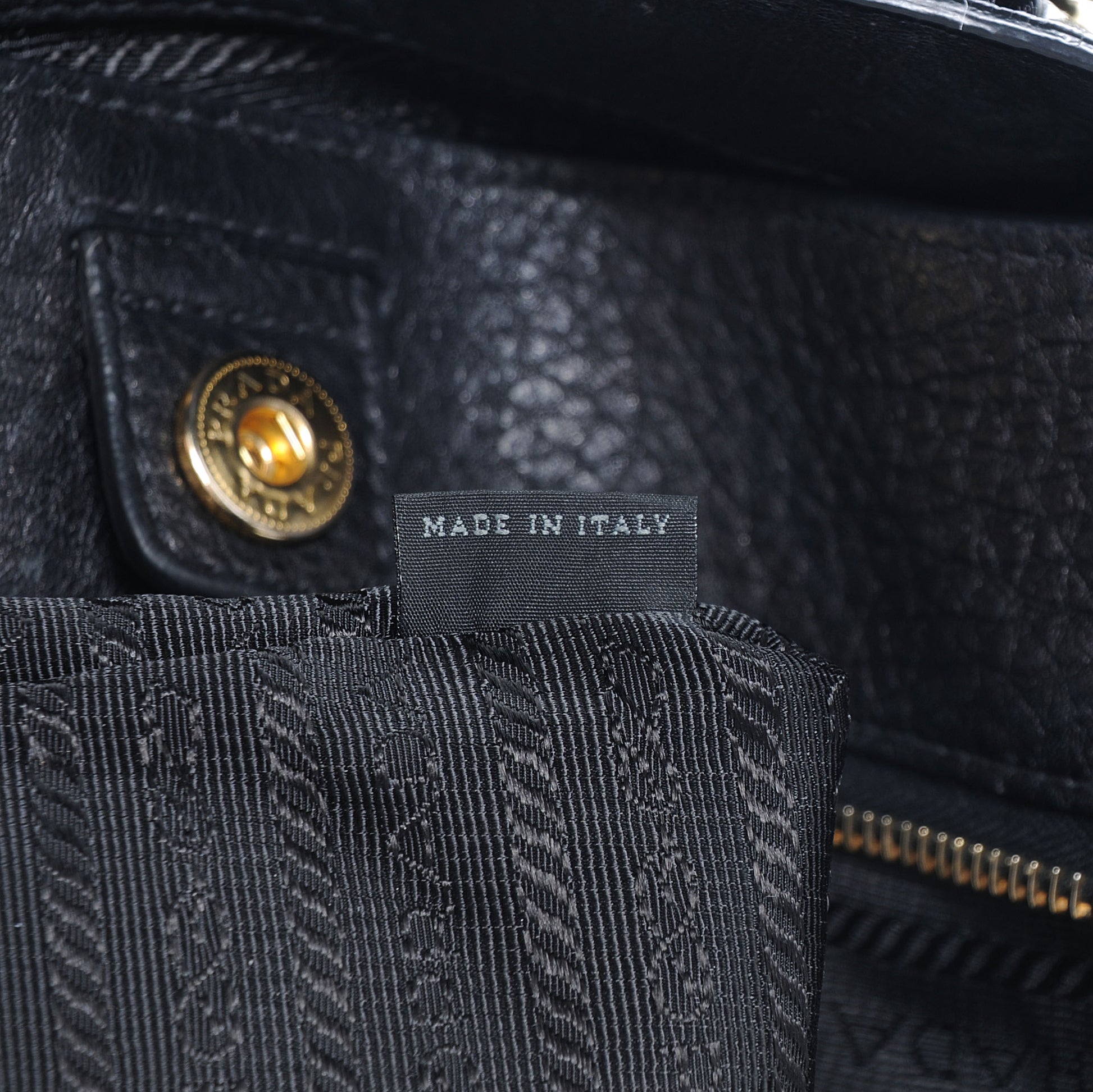 Prada Vitello Daino Tote Black 7 of 10