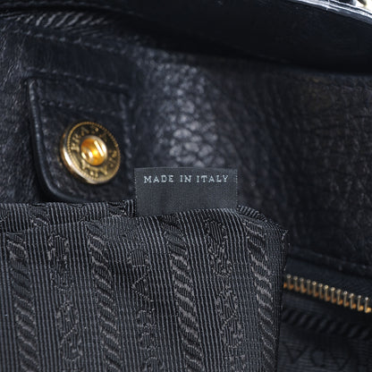 Prada Vitello Daino Tote Black 7 of 10