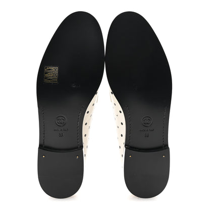 Chanel Printed Calfskin CC Dots Moccasin Loafers 38 Ivory Black 6 of 10
