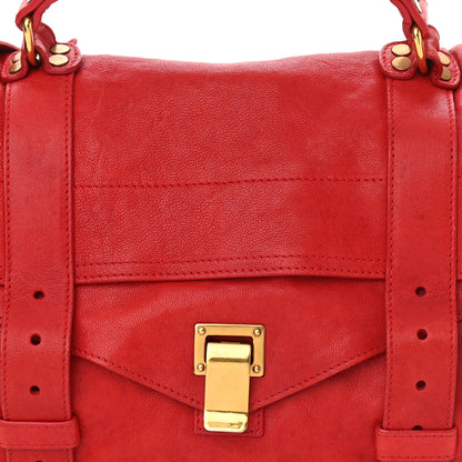 Proenza Schouler Lambskin Medium PS1 Satchel Bright Red 8 of 14