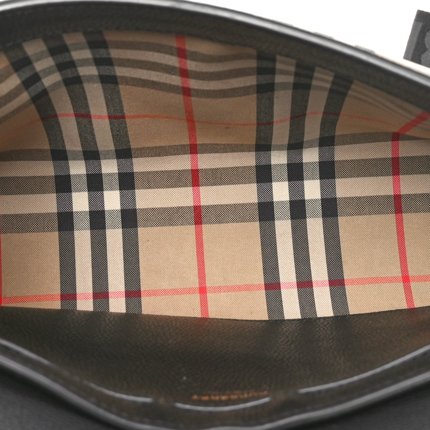 Burberry Grainy Calfskin Vintage Check Note Crossbody Bag Black 5 of 9