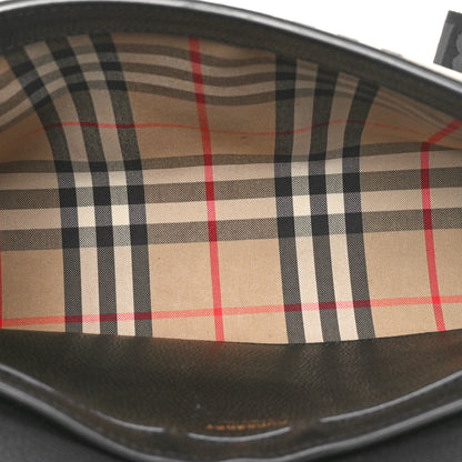 Burberry Grainy Calfskin Vintage Check Note Crossbody Bag Black 5 of 9