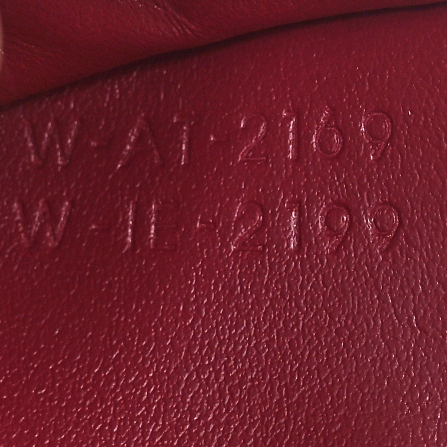 Grained Calfskin Small Tri-Fold Wallet Red