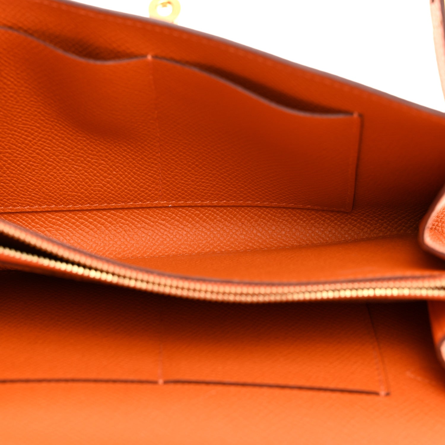 Hermes Epsom Kelly Wallet To Go Orange 5 of 9