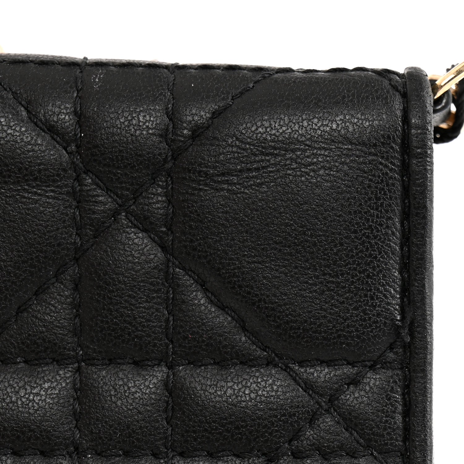 Christian Dior Lambskin Cannage Small Lady Dior Flap Card Holder Black 9 of 10