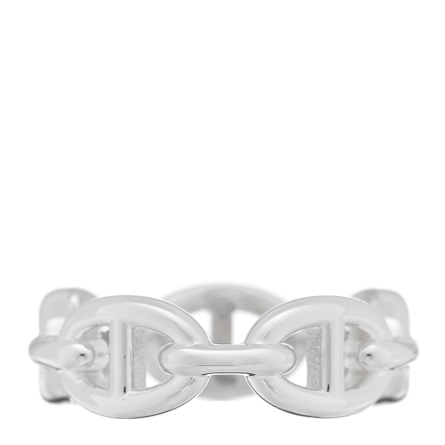 Sterling Silver PM Chaine d'Ancre Enchainee Band Ring 55 7.25