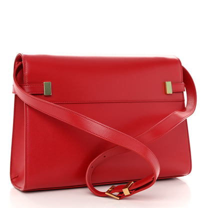 Saint Laurent Smooth Calfskin Manhattan Shoulder Bag Rouge Eros 3 of 10