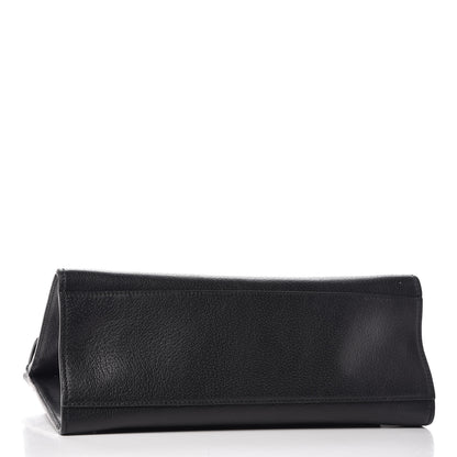 Gucci Grained Calfskin Web Crystal Butterfly Stripe Medium Totem Top Handle Bag Black 4 of 10