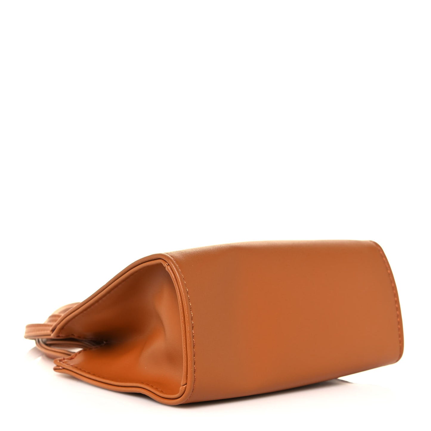 Vegan Leather Small Shopping Bag Tan