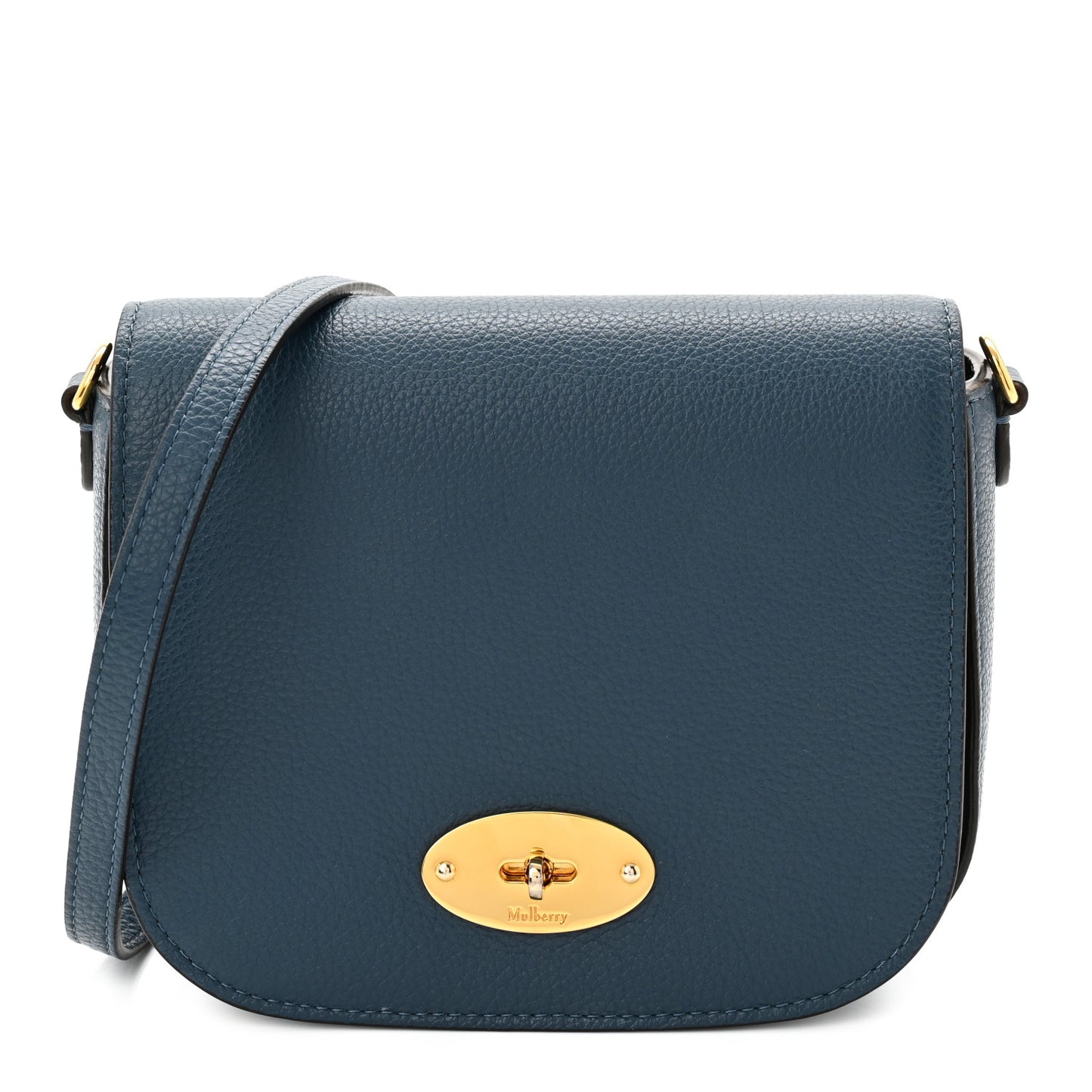 Small Classic Grain Calfskin Small Darley Satchel Blue