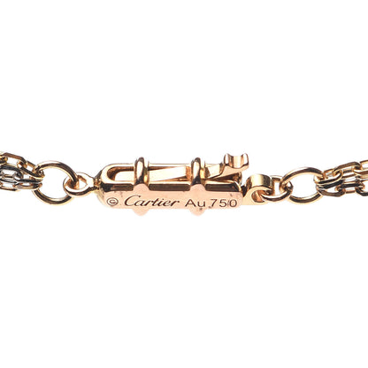 Cartier 18K Pink Yellow White Gold Three Chain Necklace 4 of 5