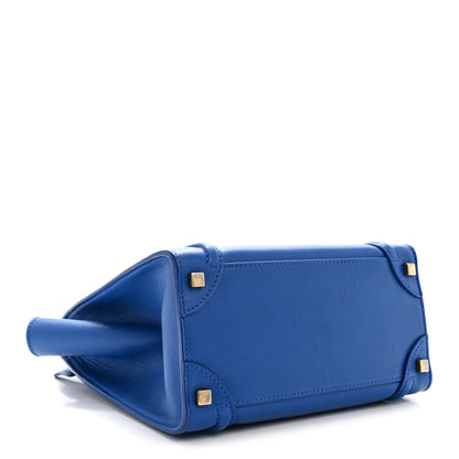 Celine Smooth Calfskin Micro Luggage Royal Blue 4 of 15