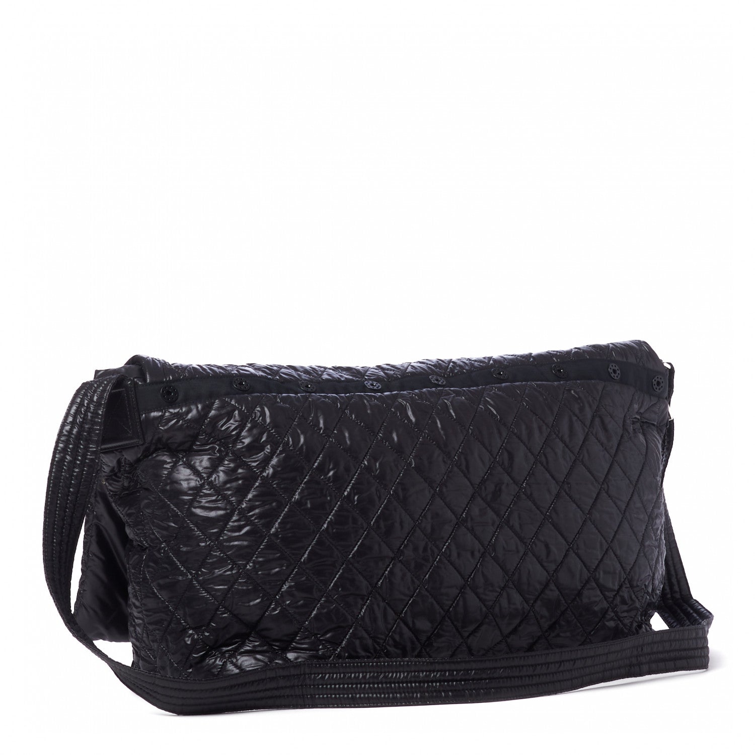 Chanel Nylon Quilted Large Coco Cocoon Shopping Tote and Messenger Bag Black 9 of 15