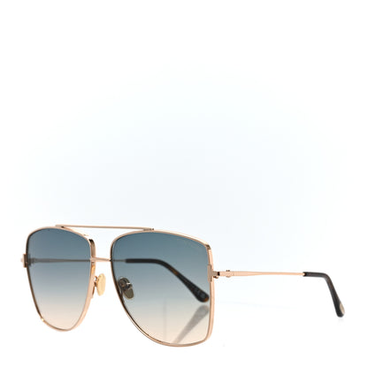 Tom Ford Reggie Aviator Sunglasses TF838 Shiny Rose Gold 1 of 6