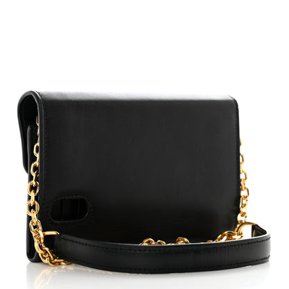 Celine Shiny Smooth Calfskin C Phone Holder Wallet On Chain Bag Black 3 of 8