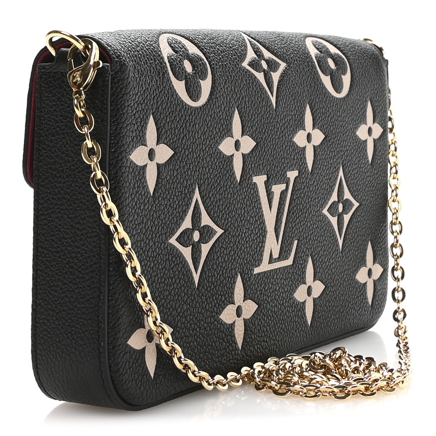 Louis Vuitton Empreinte Monogram Giant Felicie Pochette Black Beige 6 of 23