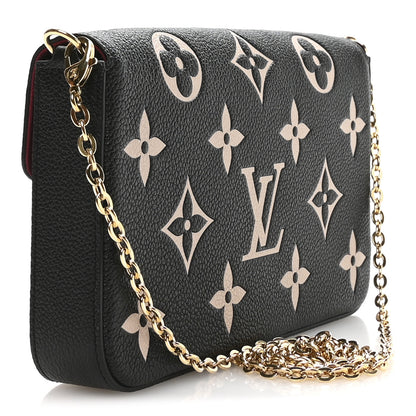 Louis Vuitton Empreinte Monogram Giant Felicie Pochette Black Beige 6 of 23