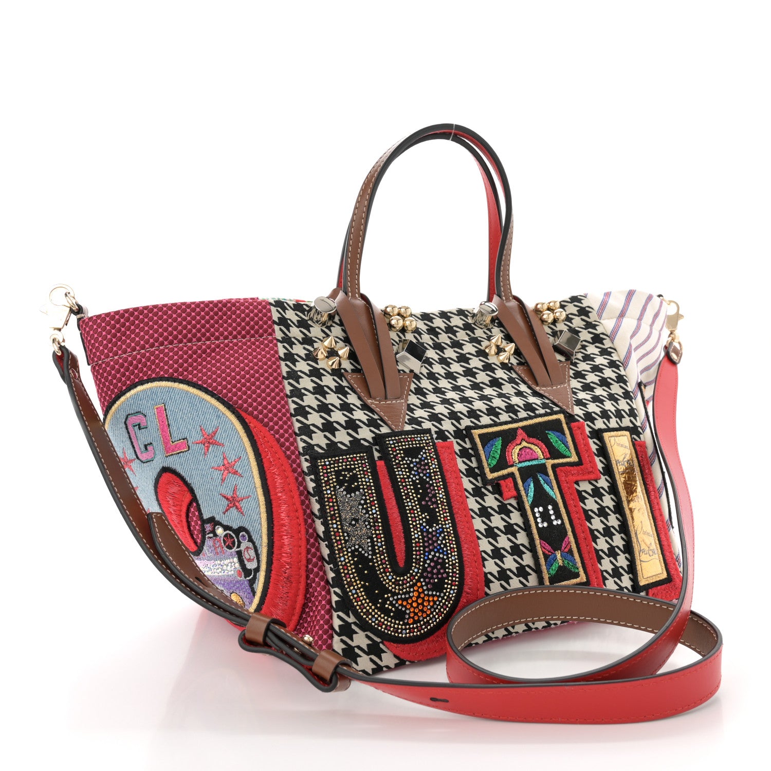 Christian Louboutin Canvas Embroidered Calfskin Caracaba Tote Multicolor 3 of 11