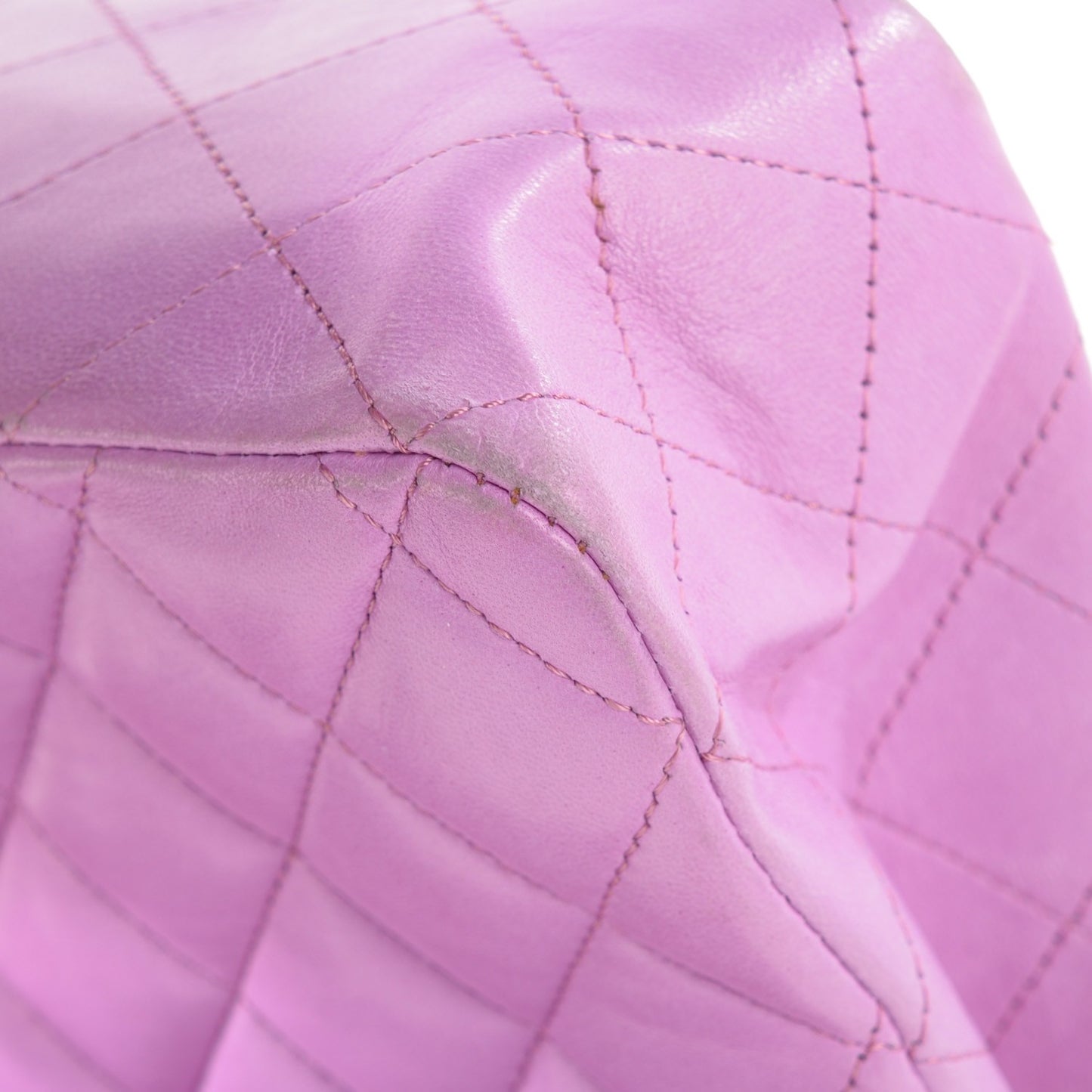 Lambskin Quilted Medium Double Flap Pink