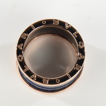 Bulgari 18K Rose Gold Lapis B.Zero1 Four-Band Ring 58 8.5 4 of 7
