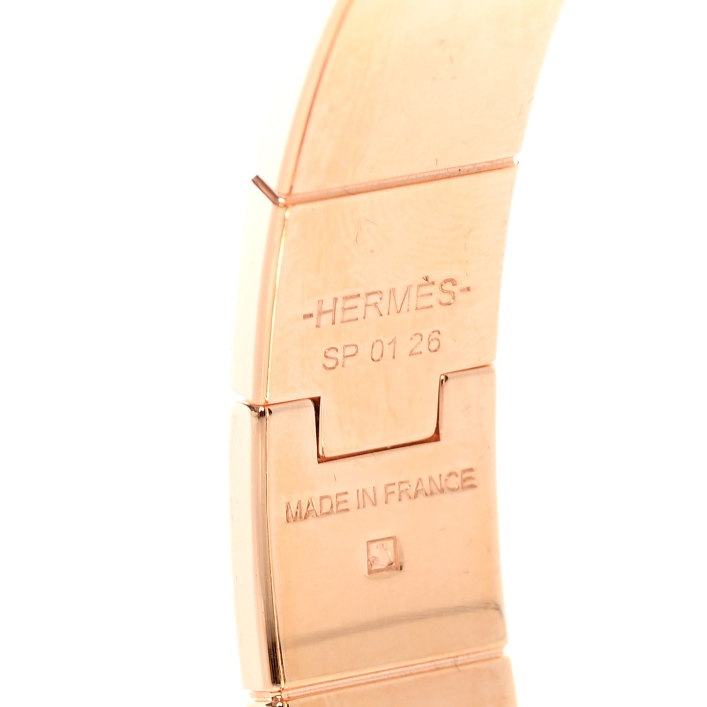 Enamel Charniere Uni Narrow Hinged Bracelet M Raisin
