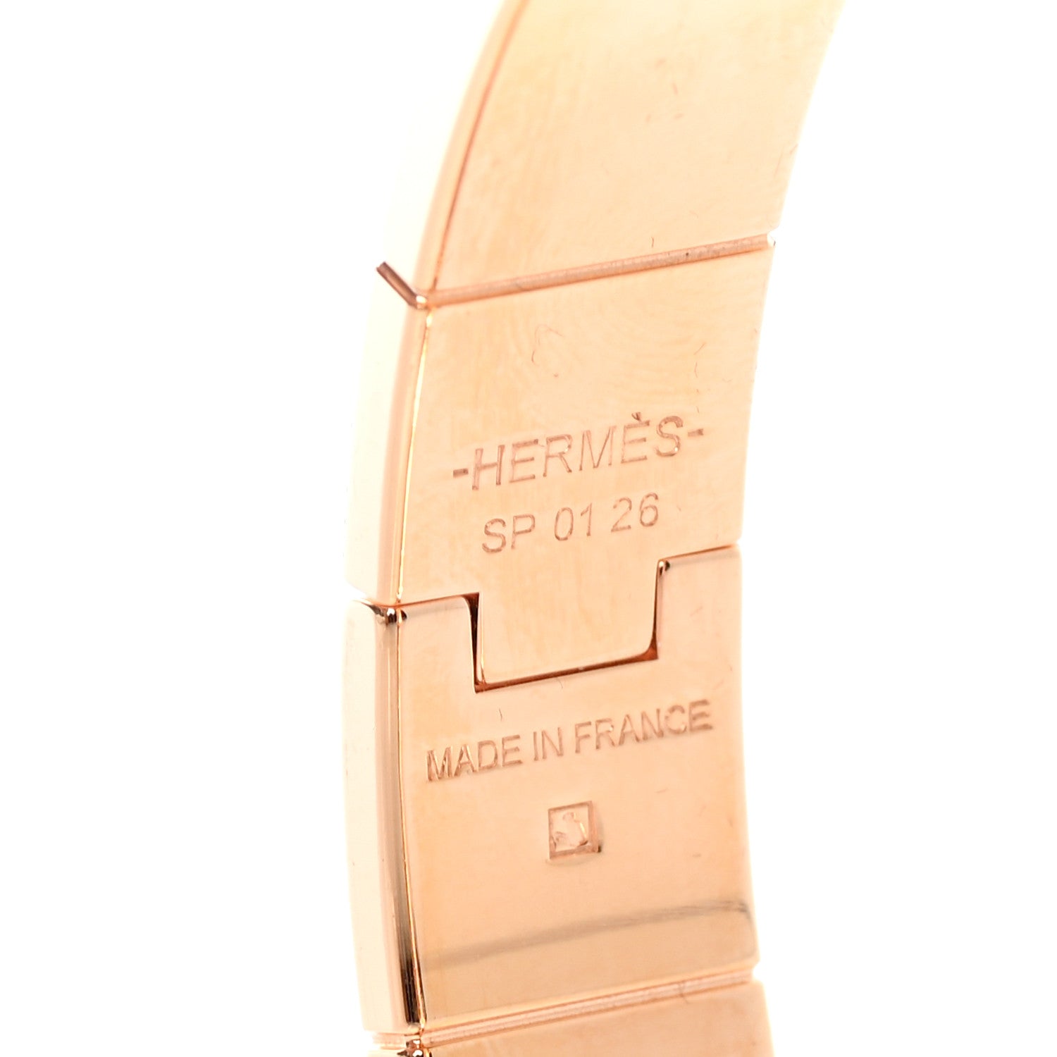 Hermes Enamel Charniere Uni Narrow Hinged Bracelet M Raisin 4 of 4