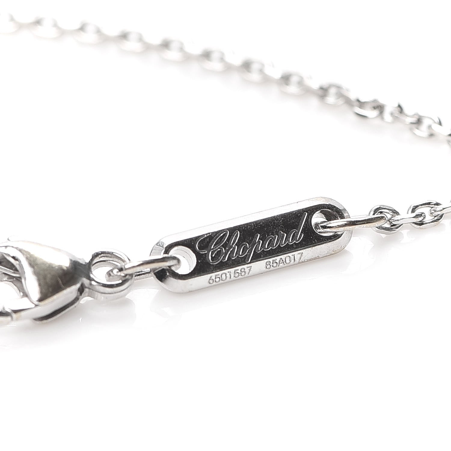 Chopard 18K White Gold Happy Diamonds Icons Chain Bracelet 4 of 6