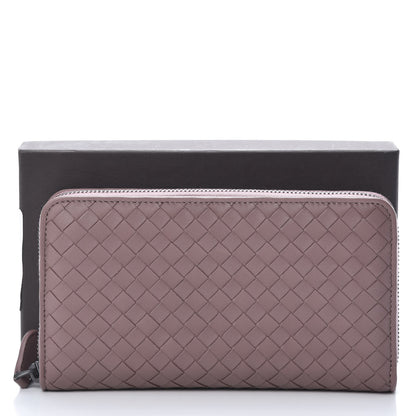 Bottega Veneta Nappa Intrecciato Zip Around Wallet Deco Rose 9 of 9